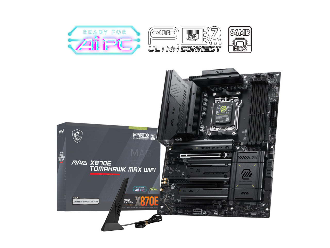 MSI MAG X870E TOMAHAWK MAX WIF - X870E Atx Motherboard incelemesi ve fiyatı